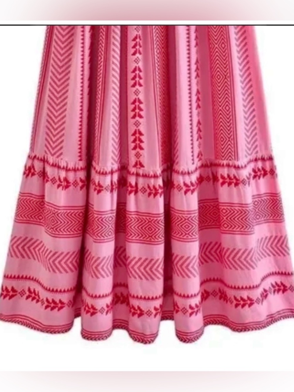 Women Sz L Boho Maxi Dress Crochet Patchwork Sleeveless Long Flowy Swing Dress - Picture 5 of 13